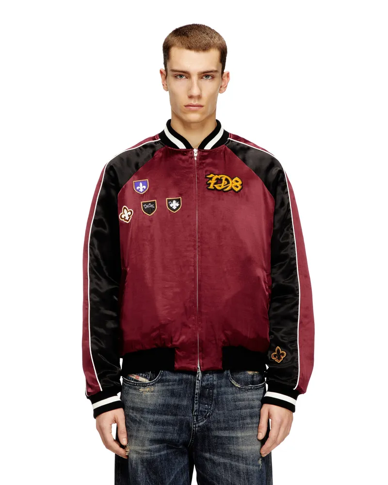 Diesel Bomberjacke im Souvenir-Stil aus Satin - Jacken - Herren - Bunt Bunt