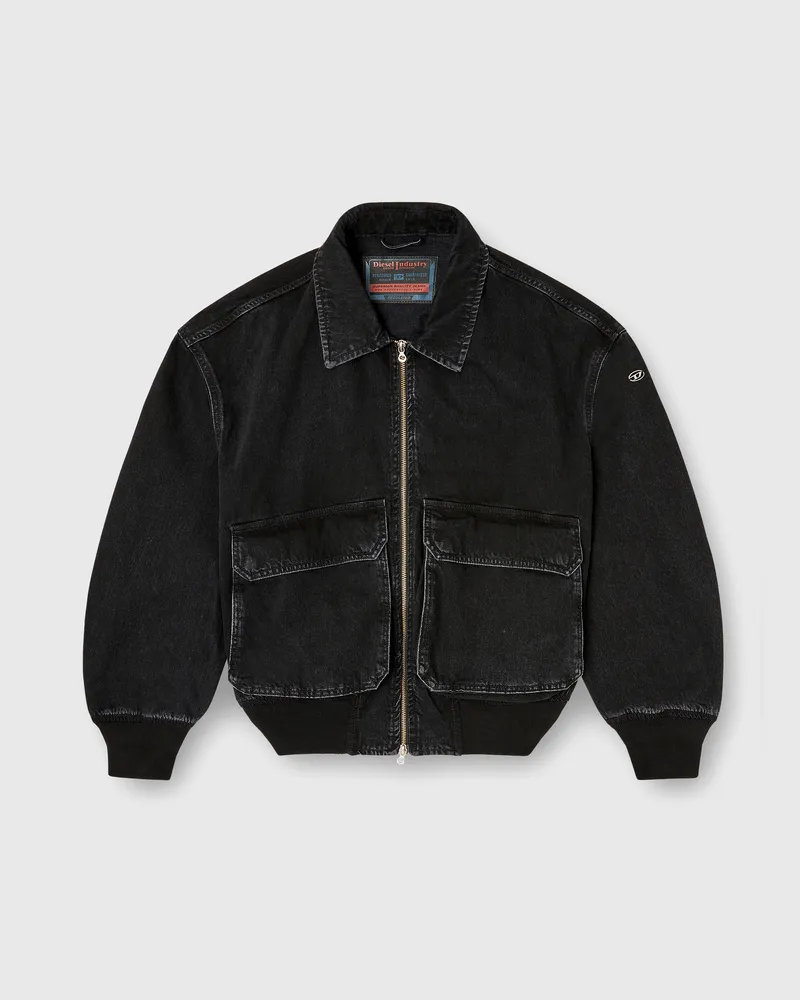 Diesel Jacke aus Denim - Denim jacken - Unisex - Schwarz Schwarz