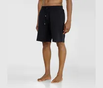 Sweatshorts aus aufgerauter Baumwollmischung - Hosen - Herren - Schwarz