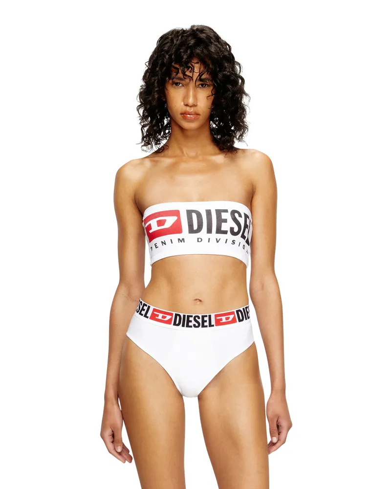 Diesel Trägerloser BH mit Maxi-Logo - BHs - Damen - Weiss Weiss