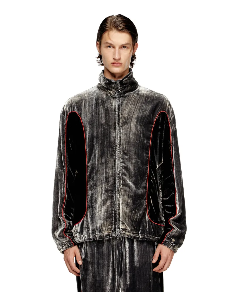 Diesel Trackjacke aus behandeltem Samt - Jacken - Herren - Bunt Bunt