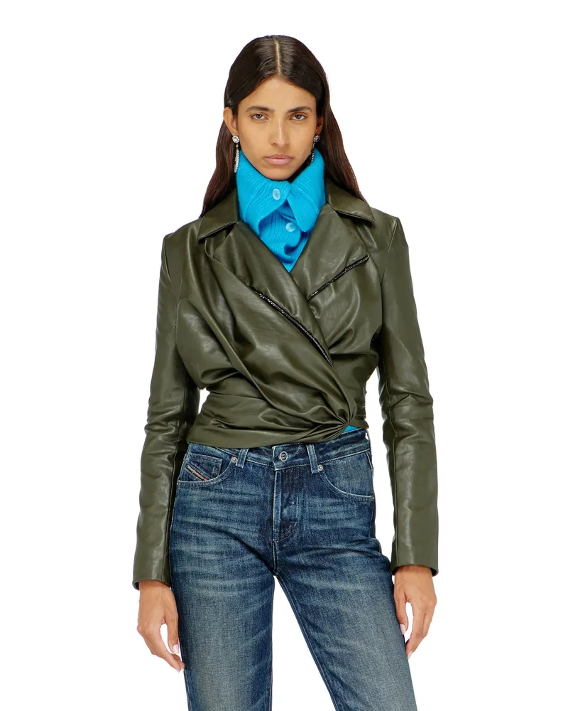 Diesel Jacke mit drapiertem Wickeleffekt - Jacken - Damen 