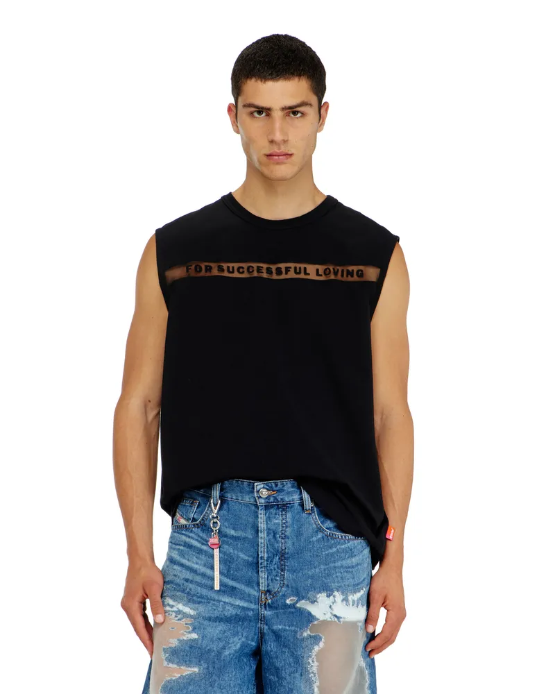 Diesel Tanktop mit For Successful Loving Logo - T-Shirts - Unisex - Schwarz Schwarz
