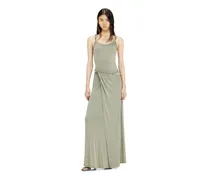 Jersey-Maxikleid mit gedrehten Details - Kleider - Damen - Grün