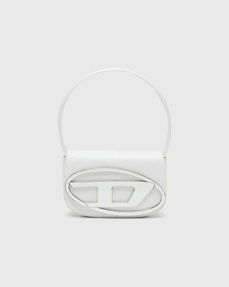 Diesel 1DR-Ikonische Schultertasche aus Nappa-Leder - Schultertaschen - Damen - Weiss Weiss