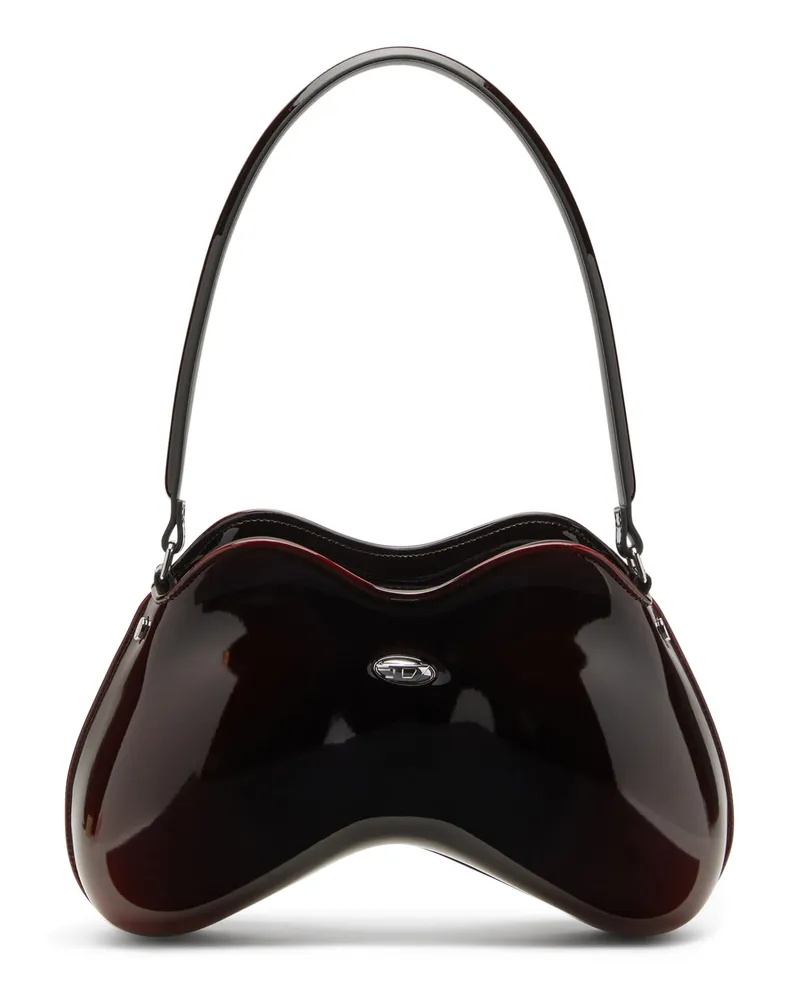 Diesel Double-D-Feste Schultertasche mit aus glänzendem Dégradé-PU - Schultertaschen - Damen - Rot Rot