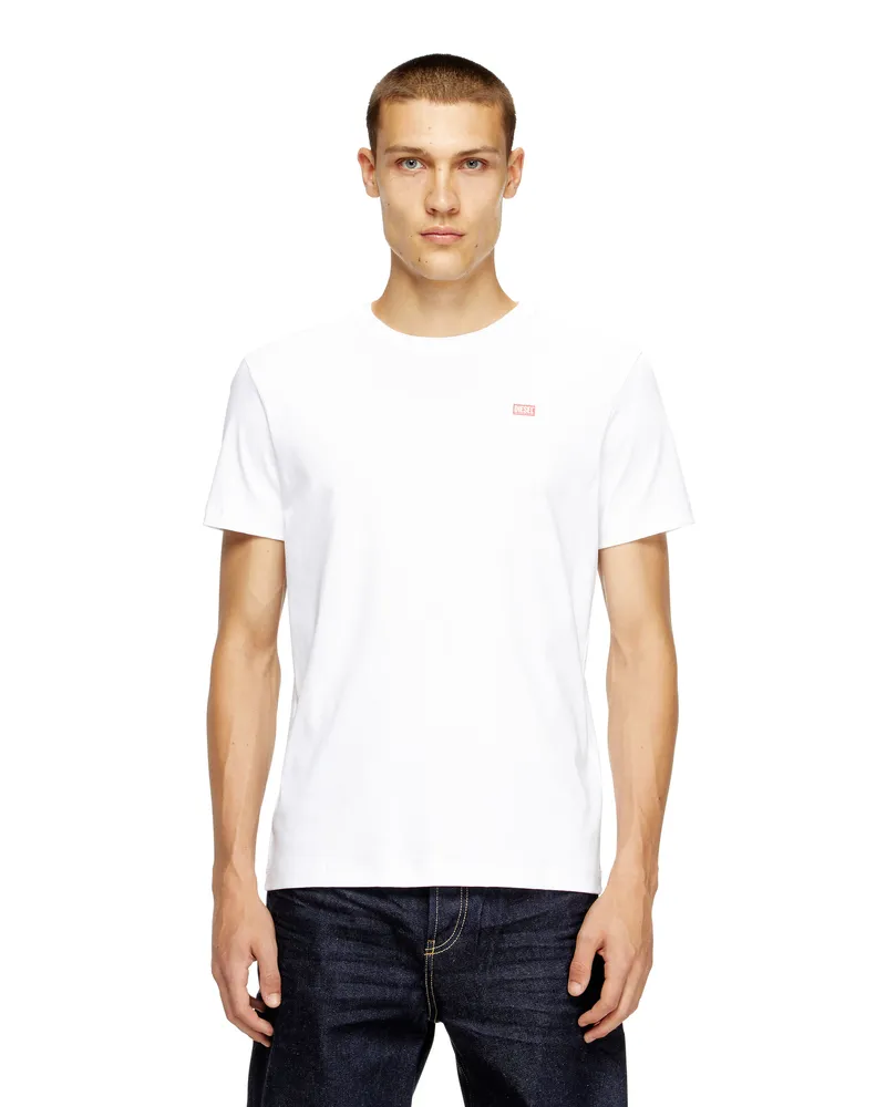 Diesel T-Shirt aus merzerisierter Baumwolle - T-Shirts - Herren - Weiss Weiss