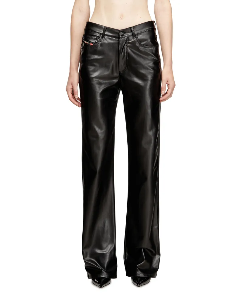 Diesel Fünf-Pocket-Hose aus beschichtetem Stoff - Hosen - Damen - Schwarz Schwarz