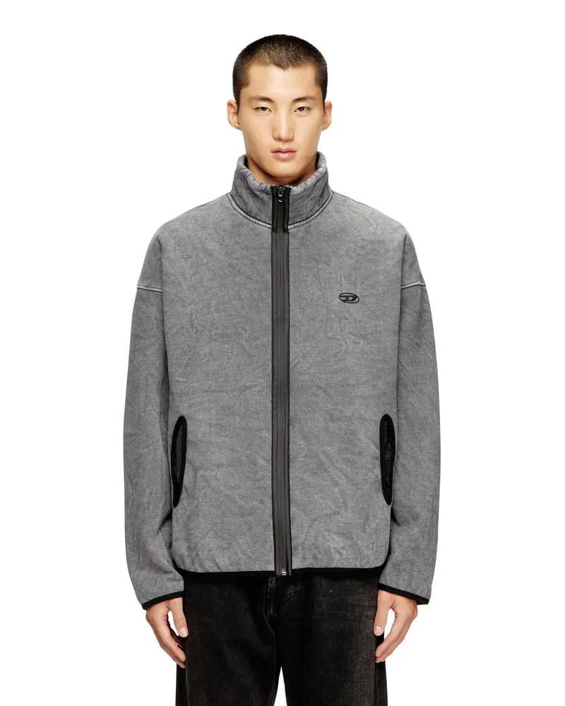 Diesel Sweatshirt mit Reißverschluss und Innenfutter - Sweatshirts - Herren - Grau Grau
