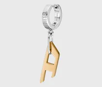 Zweifarbiger Edelstahl-Ohrring - Ohrringe - Unisex - Gold