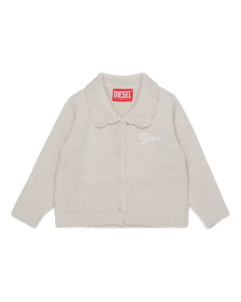 Diesel Cardigan mit Kaschmiranteil und Muschelkragen - Strickwaren - Damen - Weiss Weiss
