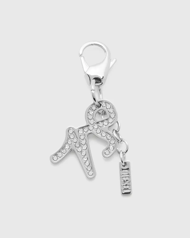 Diesel Metallanhänger Steinbock mit Strasssteinen - Charms und Schlüsselanhänger - Unisex - Silber Silber