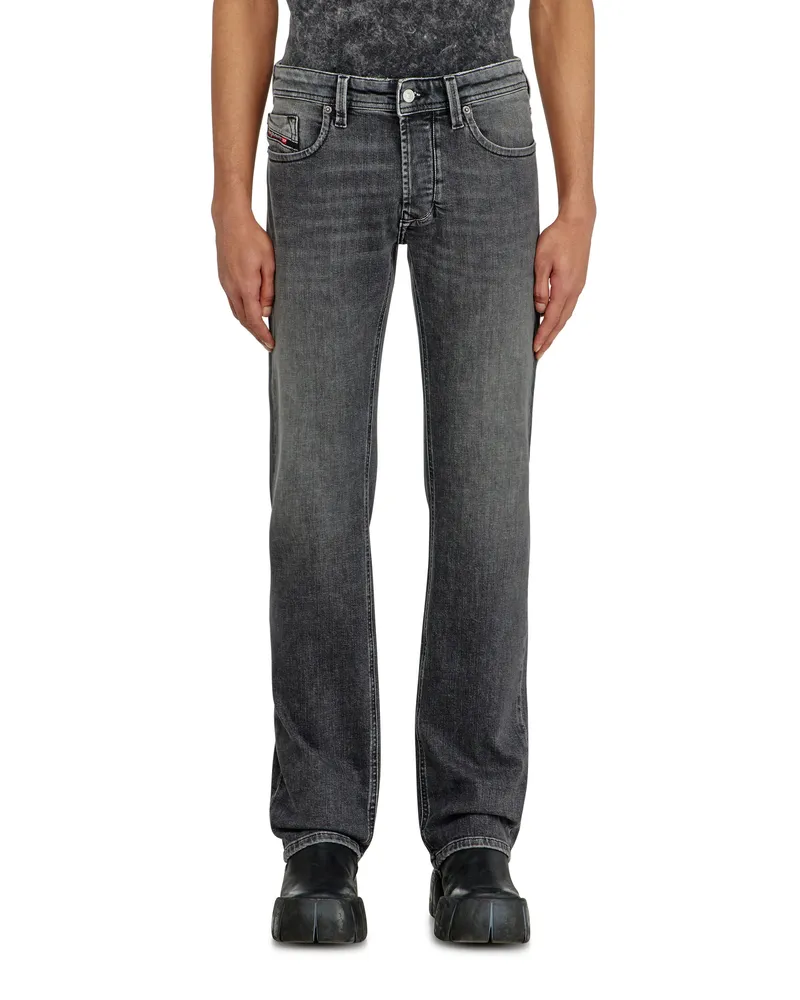 Diesel Regular Jeans Low Waist 1985 Larkee, Schwarz/Dunkelgrau, Knopfverschluss Schwarz