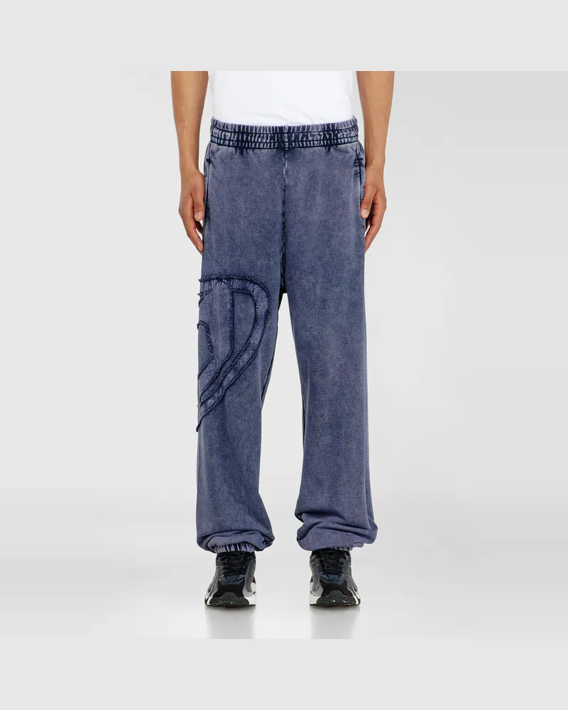 Diesel Jogginghose aus Bio-Baumwolle mit ovalem D-Patch - Hosen - Herren - Blau Blau
