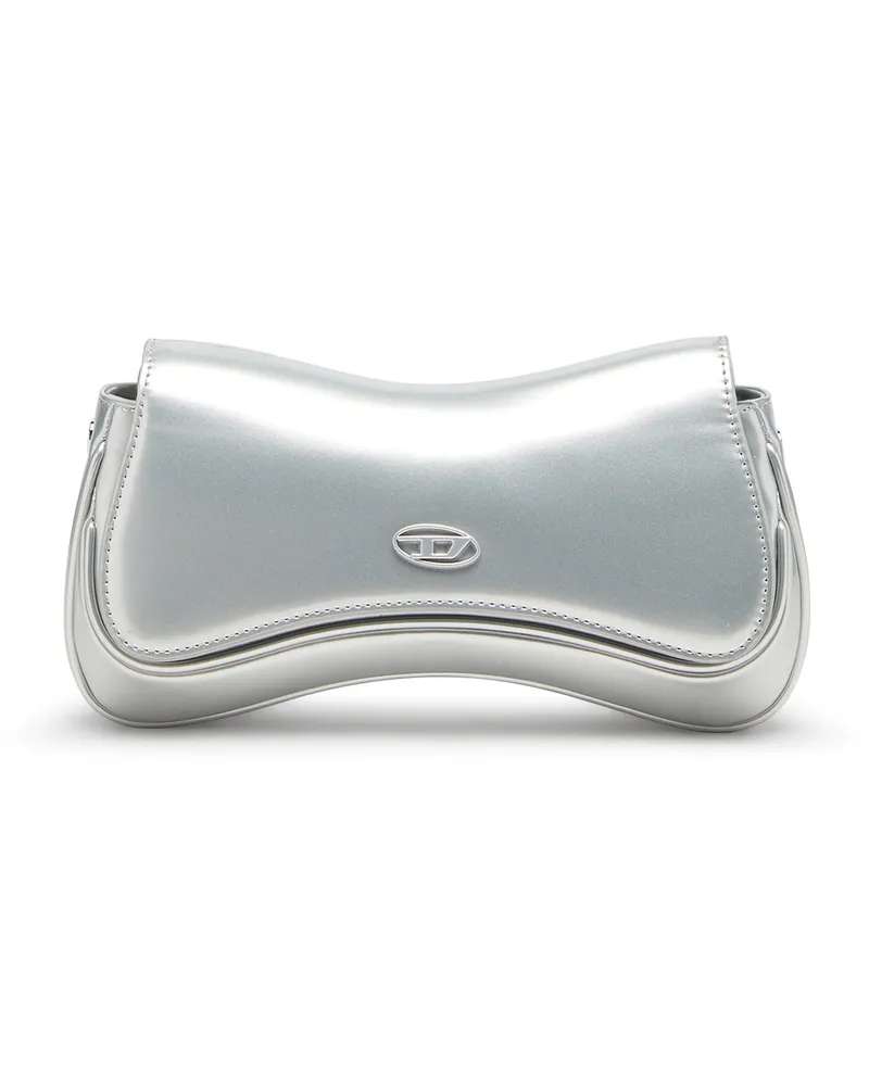Diesel Play-Umhängetasche mit Metallic-Effekt - Abendtaschen - Damen - Silber Silber