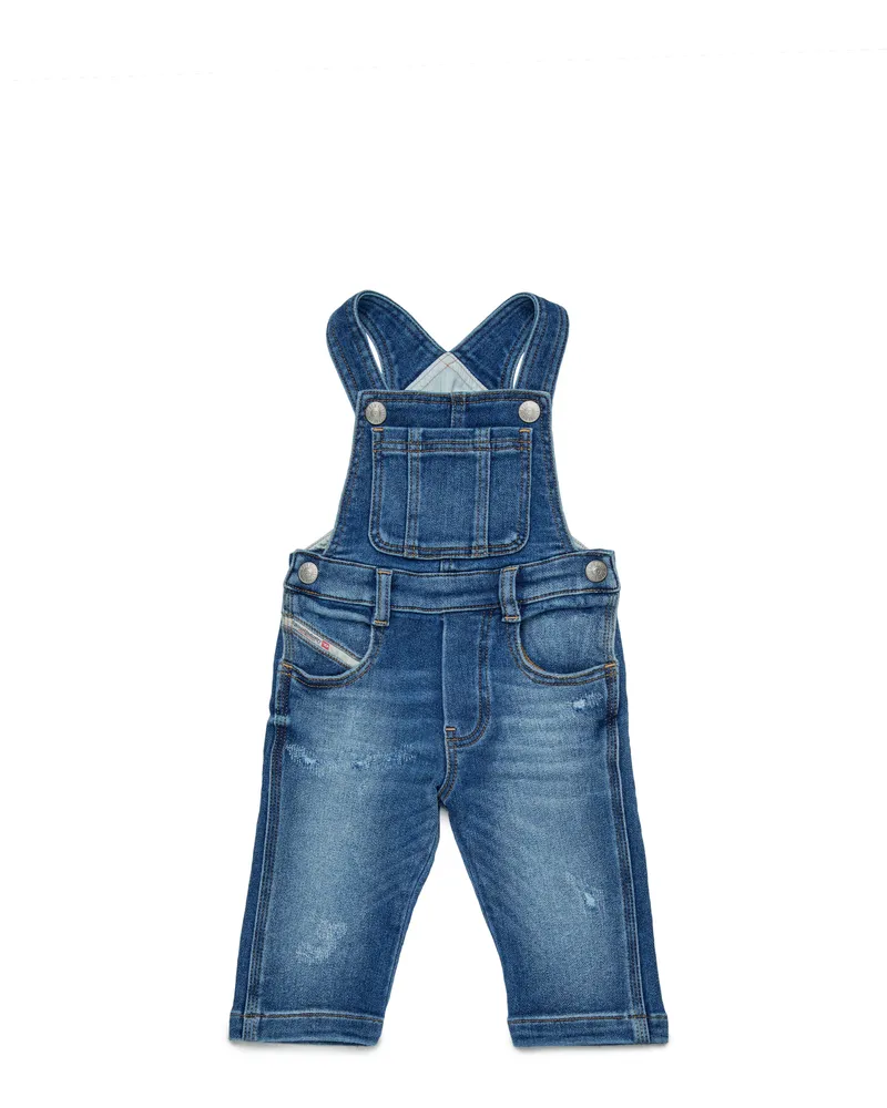 Diesel Baumwoll-Latzhose mit Taschen - Latzhosen - Unisex - Blau Blau