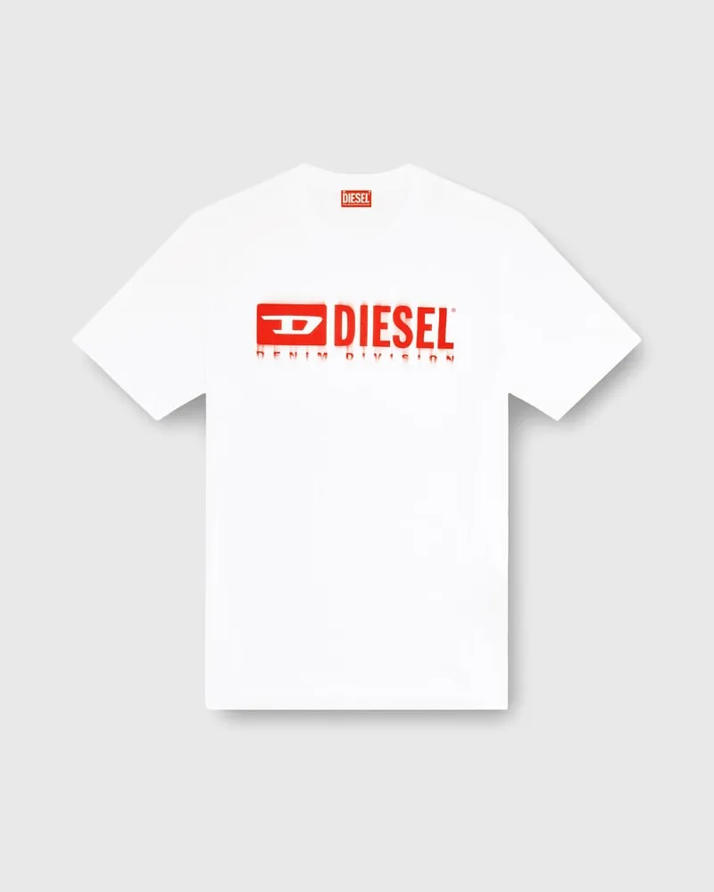 Diesel T-Shirt mit verschwommenem Diesel-Logo - T-Shirts - Herren - Weiss Weiss