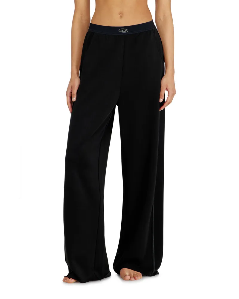 Diesel Track pants aus leichtem stretch scuba - Hosen - Damen - Schwarz Schwarz