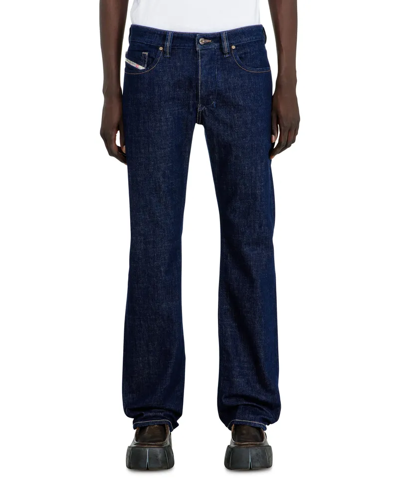 Diesel Regular Jeans Low Waist 1985 Larkee, Dunkelblau, Knopfverschluss Blau