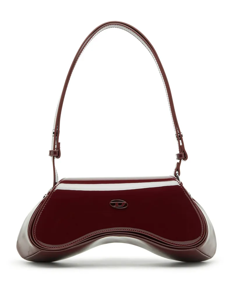 Diesel Play-Crossbody-Tasche aus glänzendem PU - Schultertaschen - Damen - Rot Rot