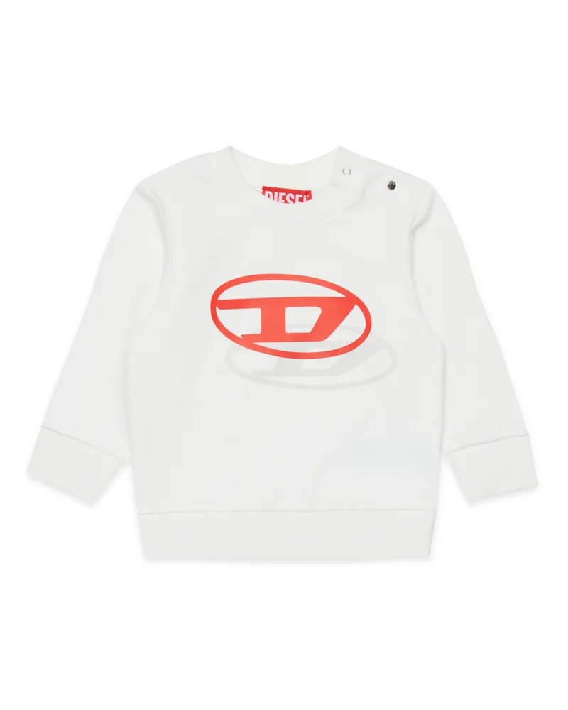 Diesel Sweatshirt mit Schatten-Oval-D-Print - Sweatshirts - Herren - Weiss Weiss