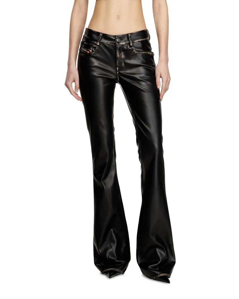 Diesel Five-Pocket-Hose aus Kunstleder - Hosen - Damen - Schwarz Schwarz