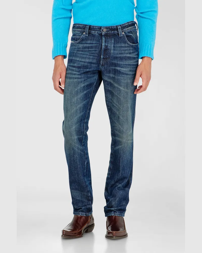 Diesel Slim Jeans Regular Waist 1993 D-Vyl, Dunkelblau, Knopfverschluss Blau