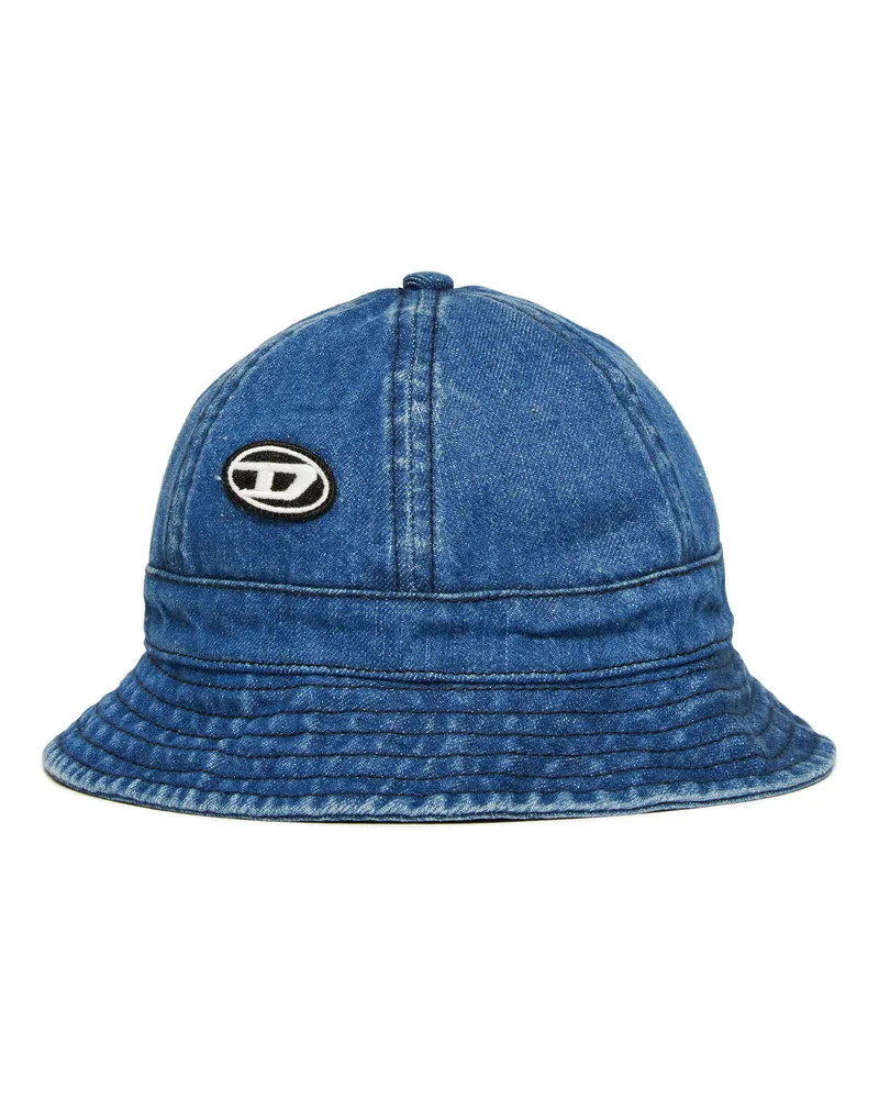 Diesel Fisherhut aus Denim mit Oval D-Patch - Weitere Accessoires - Unisex - Blau Blau