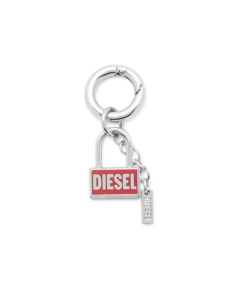 Diesel Metall-Schlüsselanhänger mit Vorhängeschloss-Design - Charms und Schlüsselanhänger - Unisex - Silber Silber