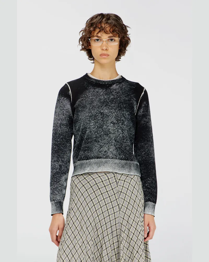 Diesel Pullover mit verblasstem Rückendruck - Strickwaren - Damen - Bunt Bunt
