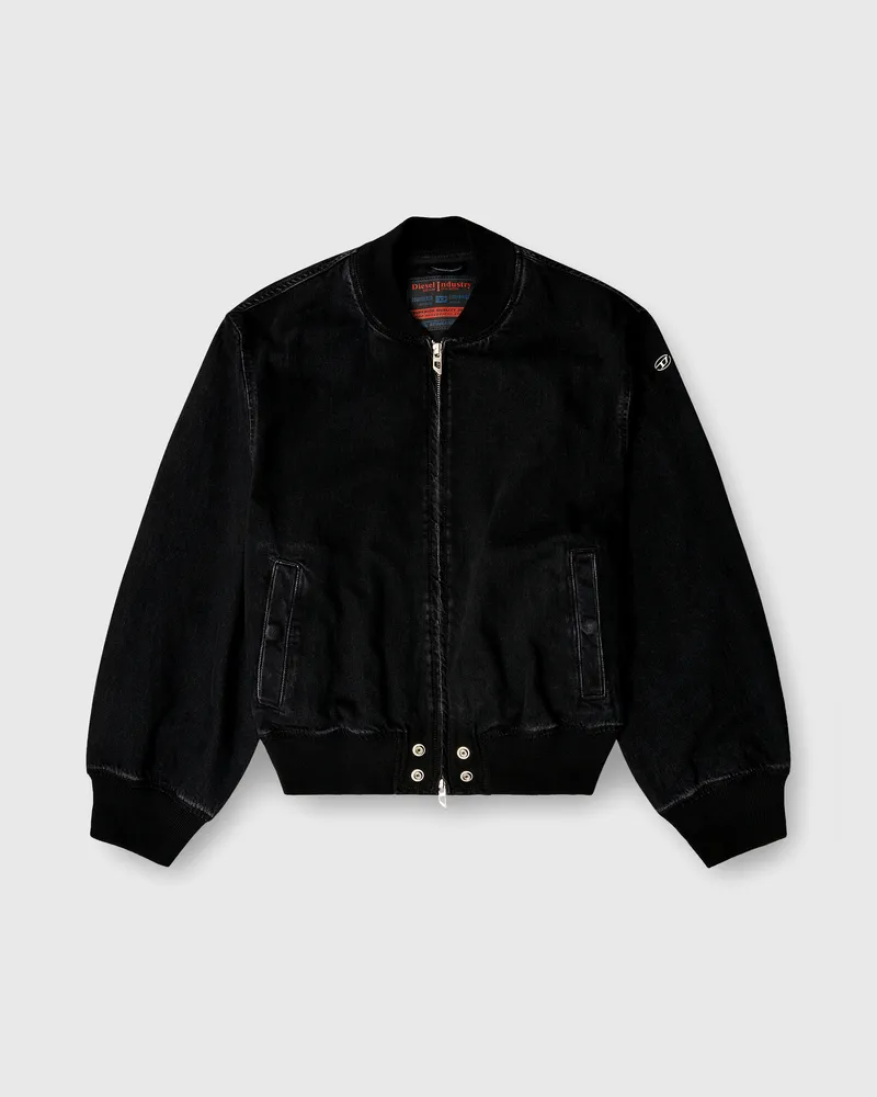 Diesel Bomberjacke aus Denim - Denim jacken - Unisex - Schwarz Schwarz
