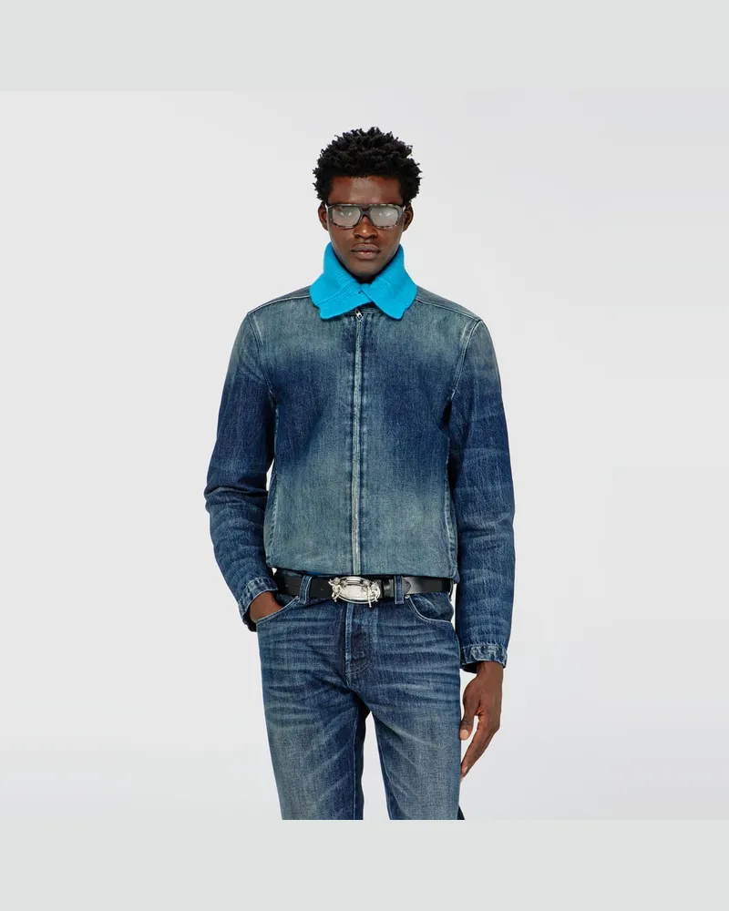 Diesel Jeansjacke im Biker-Stil aus denim - Denim jacken - Herren - Blau Blau