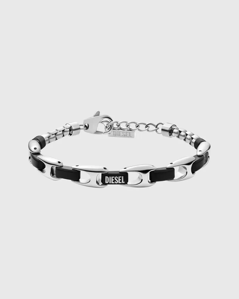 Diesel Kettenarmband aus zweifarbigem Edelstahl - Armbänder - Unisex - Silber Silber