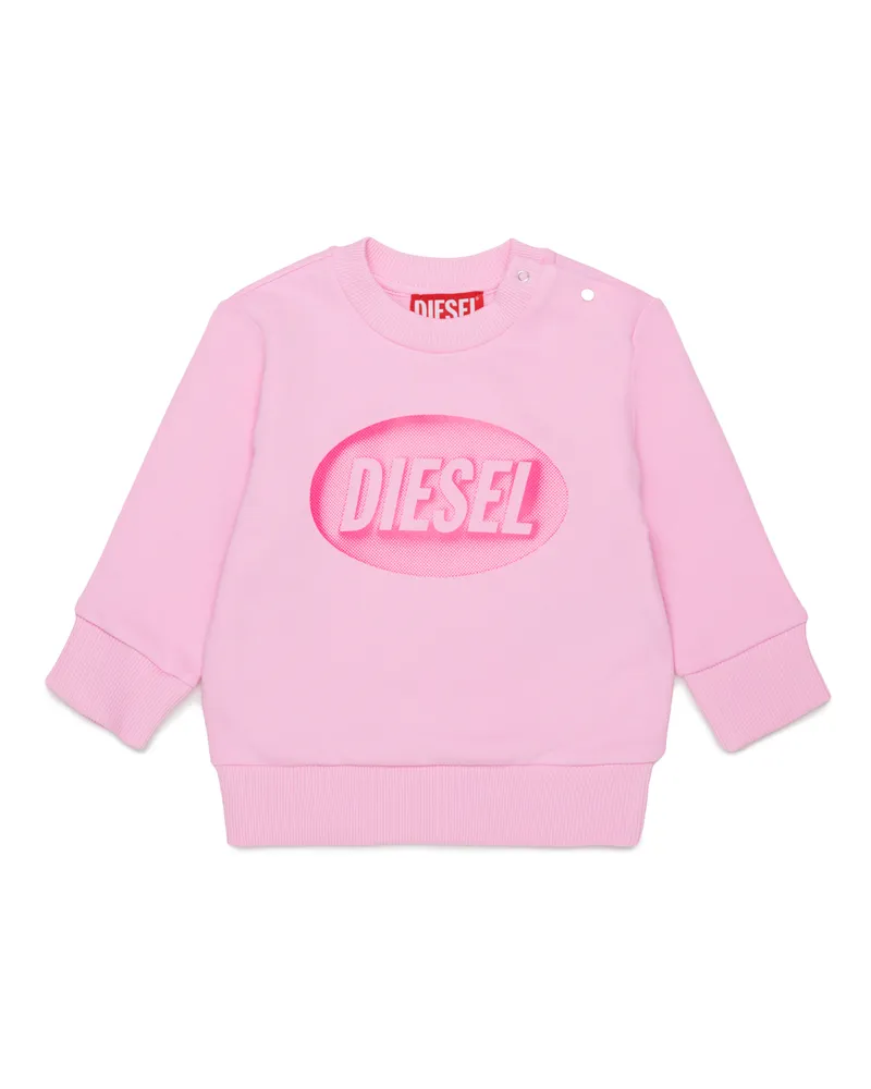 Diesel Baumwoll-Sweatshirt mit Logo-Print - Sweatshirts - Unisex - Rosa Rosa