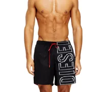 Badeshorts mit übergroßem Logoprint - Badeshorts - Herren - Schwarz