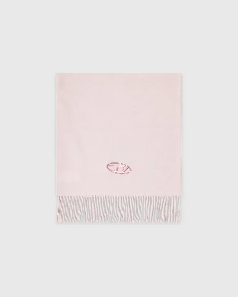 Diesel Schal aus Wollmischung mit Fransenabschlüssen - Schals - Unisex - Rosa Rosa
