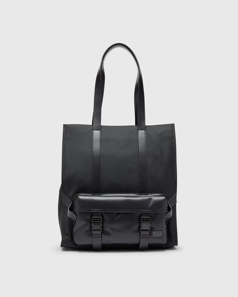 Diesel Multi-Pkts - Einkaufstasche mit Klappentasche und zip - Shoppers - Unisex - Schwarz Schwarz