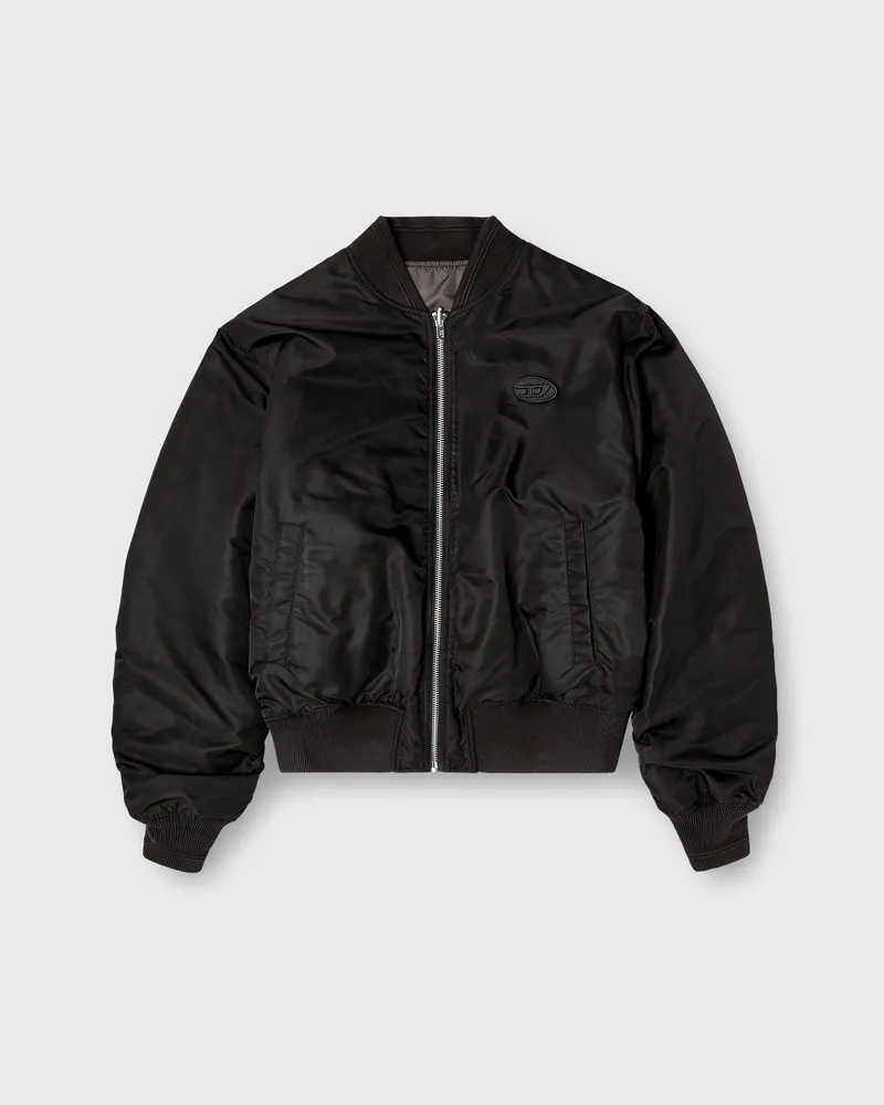 Diesel Gesteppte Bomberjacke mit Oval-D-Stickerei - Winterjacken - Herren - Schwarz Schwarz
