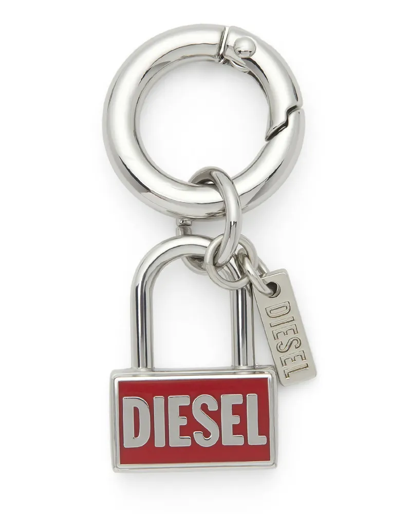 Diesel Metall-Schlüsselanhänger mit Vorhängeschloss-Design - Charms und Schlüsselanhänger - Unisex - Silber Silber