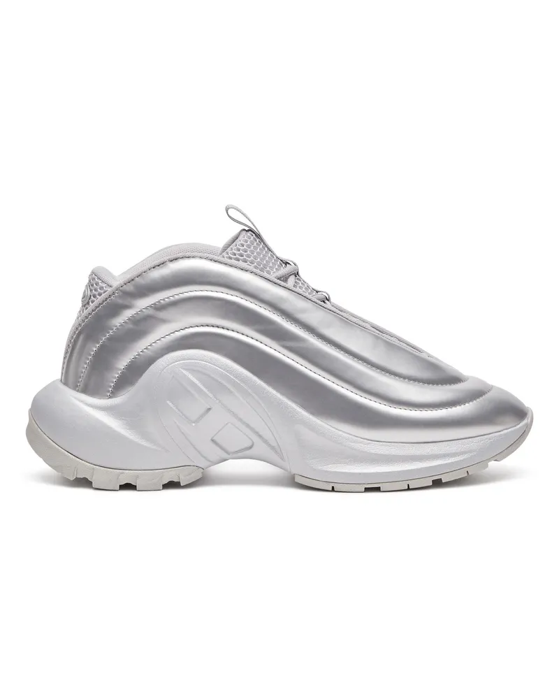 Diesel S-D-Runner-Schlupfsneakers mit Oval D-Spann - Sneakers - Unisex - Silber Silber