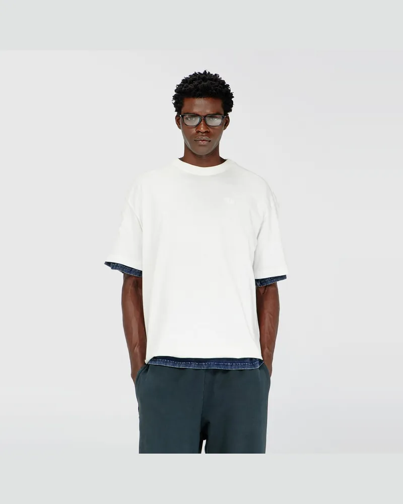 Diesel T-Shirt mit großer Oval D-Stickerei - T-Shirts - Herren - Weiss Weiss