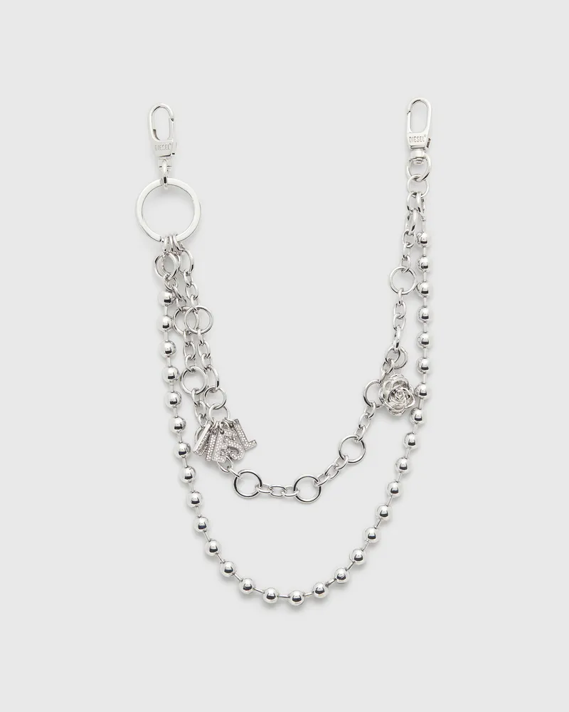 Diesel Metallanhänger mit Ketten und Anhängern - Charms und Schlüsselanhänger - Damen - Silber Silber