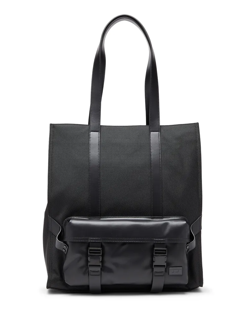 Diesel Multi-Pkts - Einkaufstasche mit Klappentasche und zip - Shoppers - Unisex - Schwarz Schwarz
