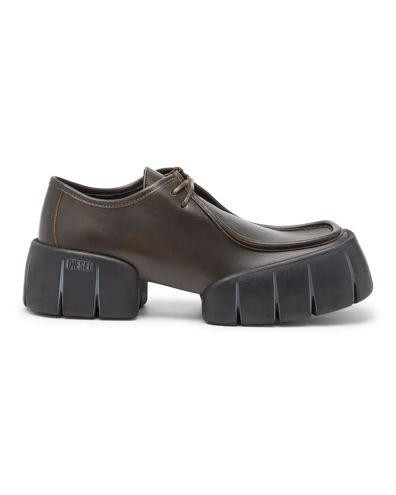 Diesel D-Tex-Mokassin-Schuhe aus gebürstetem Leder - Mokassins und Mules - Herren - Braun Braun