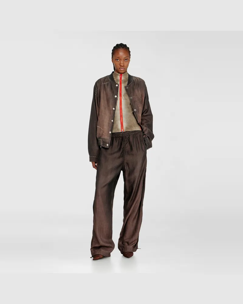 Diesel Gerippte zip-Strickjacke mit kontrastierenden Streifen - Strickwaren - Damen - Bunt Bunt