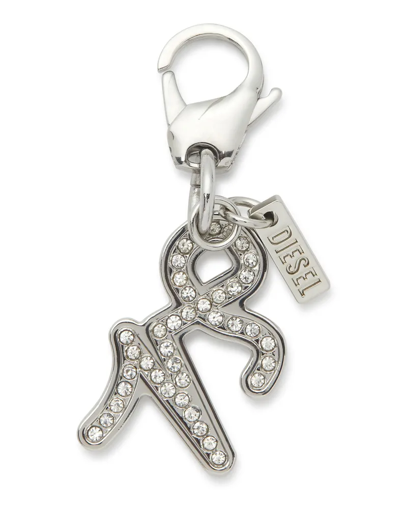 Diesel Metallanhänger Steinbock mit Strasssteinen - Charms und Schlüsselanhänger - Unisex - Silber Silber