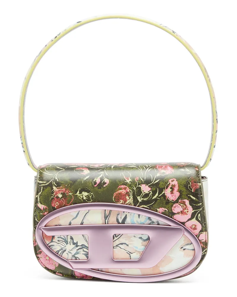Diesel 1DR-Ikonische Schultertasche mit Blumenmuster - Schultertaschen - Damen - Bunt Bunt