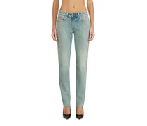 Slim Jeans Low Waist 1992 D-Jiann, Mittelblau, Knopfverschluss