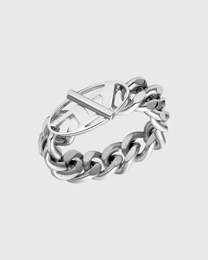 Diesel Softer Kettenring aus Edelstahl - Ringe - Unisex - Silber Silber