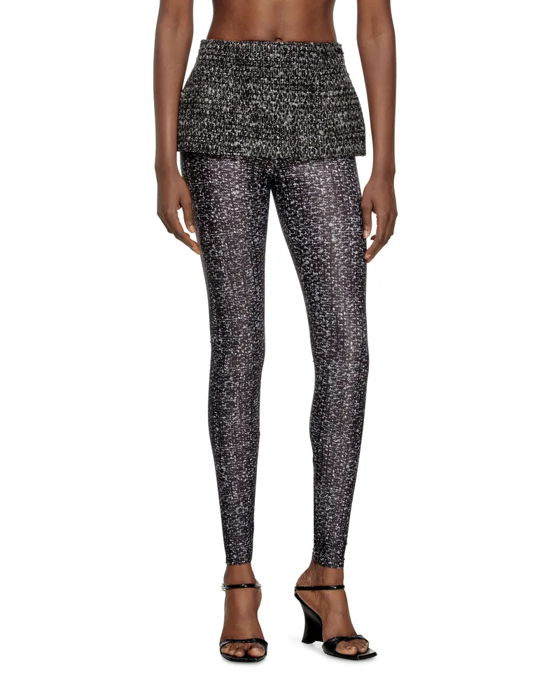 Diesel Bouclé-Rock mit Leggings - Hosen - Damen - Schwarz Schwarz